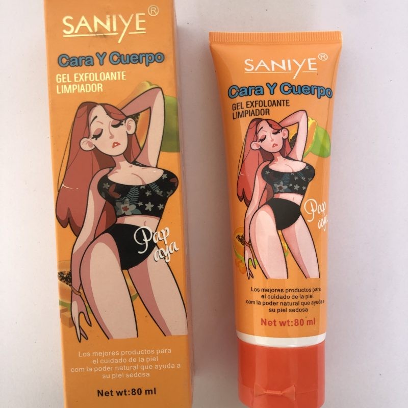 GEL EXFOLIANTE LIMPIADOR, papaya, SANIYE, 80ml