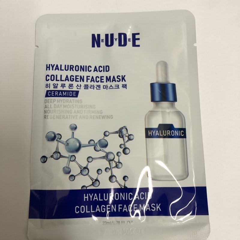 HYALURONIC ACID COLLAGEN, face mask, NUDE NEW
