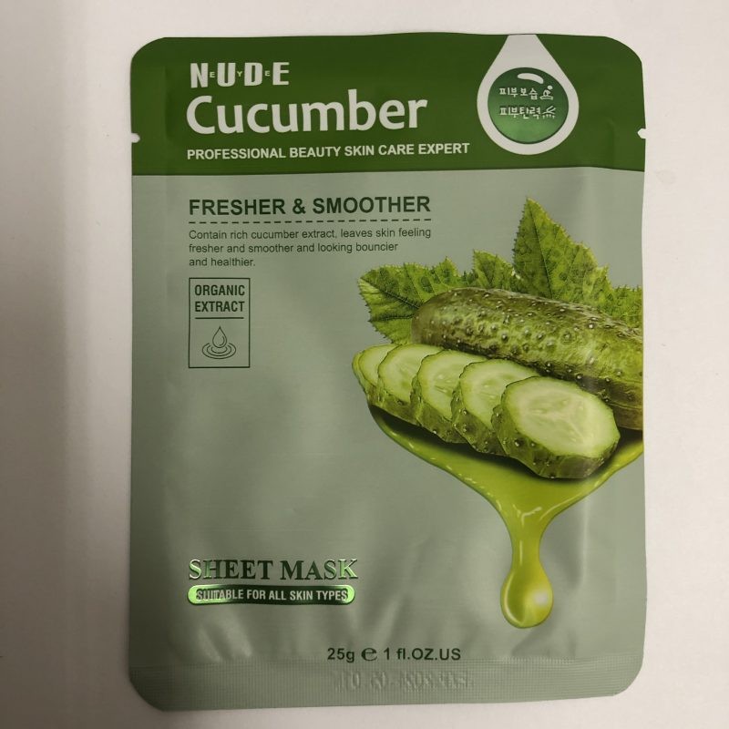 CUCUMBER, sheet mask, NUDE NEW, 25g