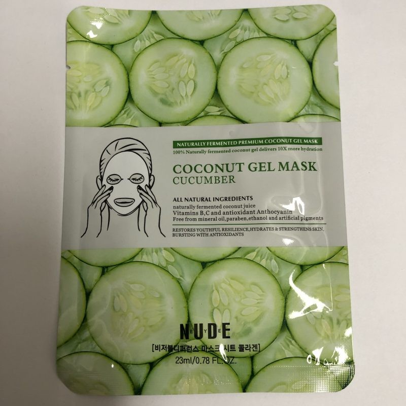 Coconut gel mask, CUCUMBER, NUDE NEW, 23ml