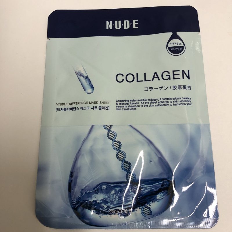 COLLAGEN, mask sheet, NUDE NEW, 23ml