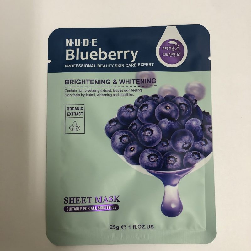 BLUEBERRY, mascarilla facial, NUDE NEW