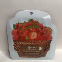 Mascarilla de FRESA, 16 YEARS, canasta fresas