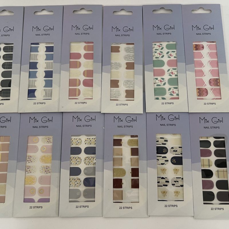 NAIL STRIPS, MIX GIRL, 22 strips
