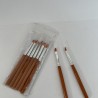 Set de 8 brochas para manicure, MADERA