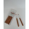 Set de 8 brochas para manicure, MADERA