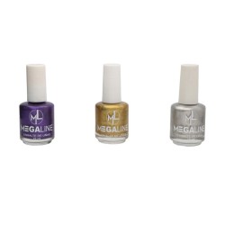 ESMALTE  para uñas EFECTO ESPEJO, MEGALINE, colores surtidos, 16 ml