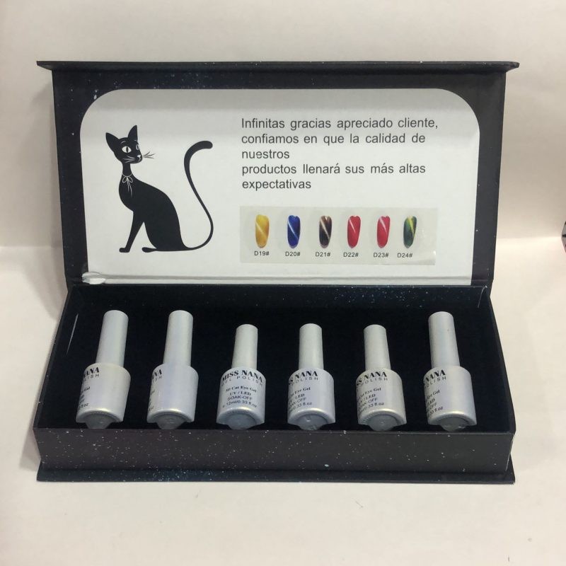 3D EYE GEL, gel térmico, MISS NANA, 6 esmaltes