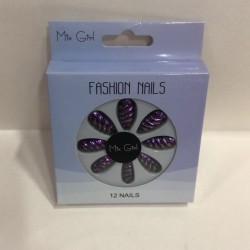 FASHION NAILS, MIX GIRL, 12 nails