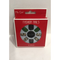 FASHION NAILS, MIX GIRL, 12 nails