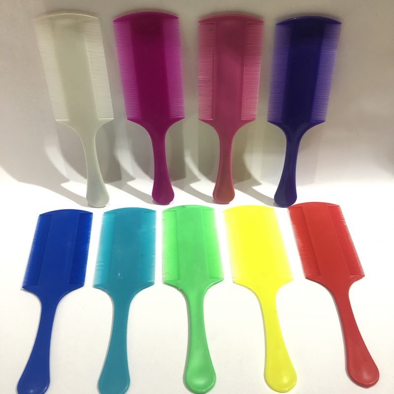 Peine caspero con colita, colores firmes 16 X 4.5 cm