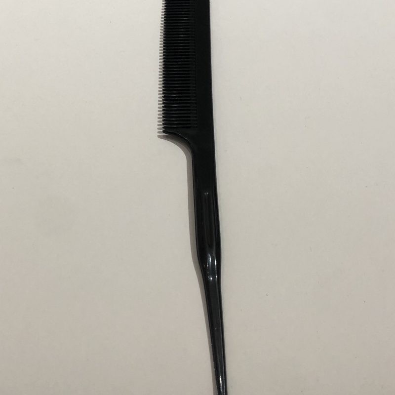 Peine colita con gancho, color negro 25 X 2.5 cm