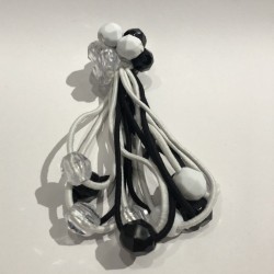 10 COLETEROS, diamante, blanco, negro y transparente, 10cm