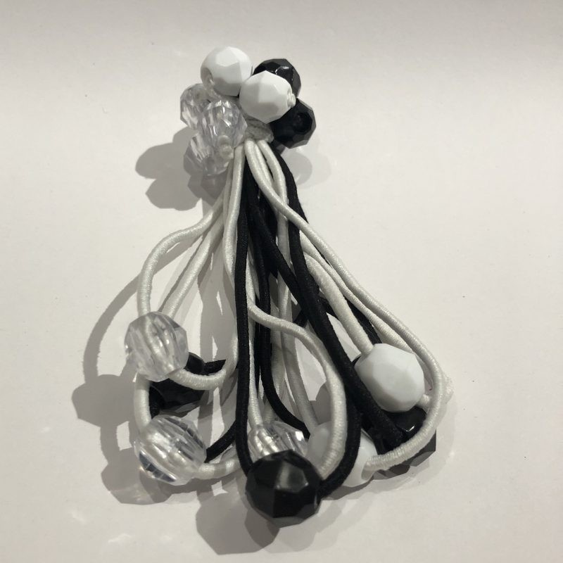 10 COLETEROS, diamante, blanco, negro y transparente, 10cm