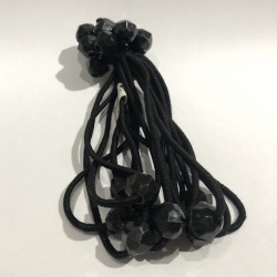 Paquete de 10 COLETEROS diamante, color negro, 10 cm