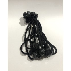 Paquete de 10 COLETEROS diamante, color negro, 10 cm