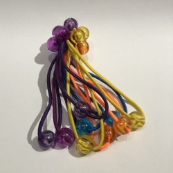 Paquete de 10 Coleteros Canica color Fosforiloco, translucido