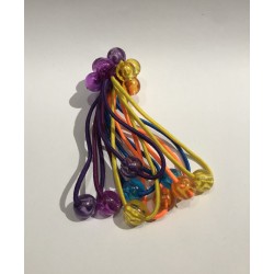 Paquete de 10 Coleteros Canica color Fosforiloco, translucido