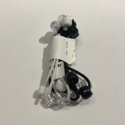 10 COLETEROS, color blanco, negro y transparente, 7cm