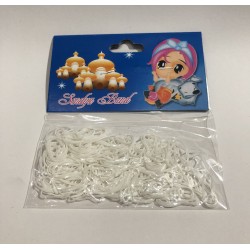 Liga de latex en bolsa con 150pz, blanco