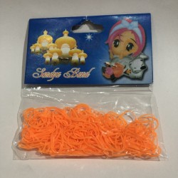 Liga de latex en bolsa con 150pz, anaranjado