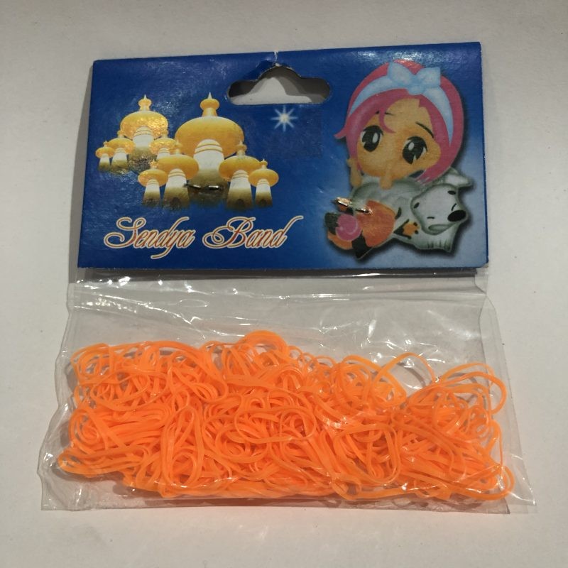 Liga de latex en bolsa con 150pz, anaranjado