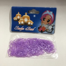 Liga de latex en bolsa con 150 pz, lila