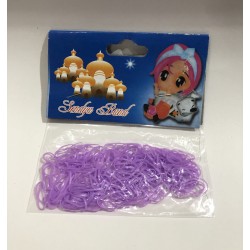 Liga de latex en bolsa con 150 pz, lila