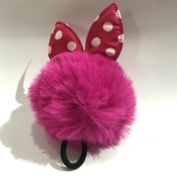 Liga para cabello con POM POM y OREJAS, modelos surtidos