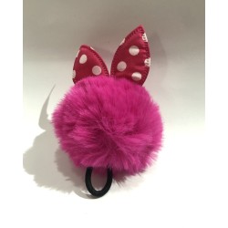 Liga para cabello con POM POM y OREJAS, modelos surtidos