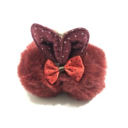 Liga de licra con POM POM y OREJAS, 7 x 8cm