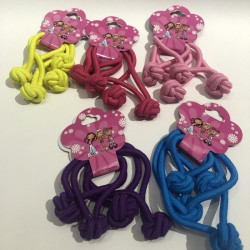 Blister de 4 LIGAS con NUDO grande, colores surtidos