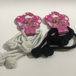 LIGA para cabello NUDO grande matte, color blanco y negro