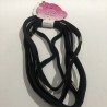 Carton de 5 LIGAS, BANDA para cabello con grapa, color negro