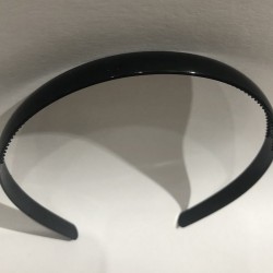 DIADEMA delgada, lisa negra, 1 cm