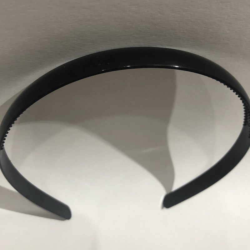 DIADEMA delgada, lisa negra, 1 cm