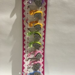 COLETERO de CORAZON con CRISTALES, colores surtidos, 2 cm