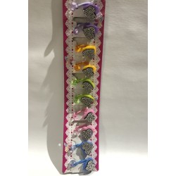 COLETERO de CORAZON con CRISTALES, colores surtidos, 2 cm