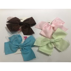 Pinza para cabello caiman, MOÑO con GLITTER, colores surtidos