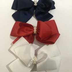 PINZA caiman MOÑO GRANDE con PERLAS, escolar