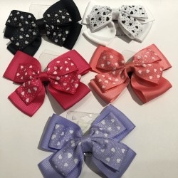 Pinza para cabello MOÑO megiado decorado, colores surtidos