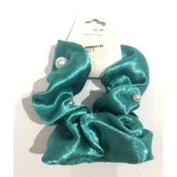 DONA scrunchie, SATINADA con perlas