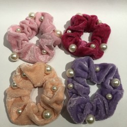 DONA para cabello de TERCIOPELO con perlas tipo SCRUNCHIE