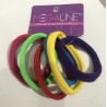 Set de 6 LIGAS de LICRA para cabello MEGALINE, JUMBO, colores fiesta, 6.5cm